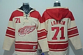 Detroit Red Wings #71 Dylan Larkin Cream Stitched Hoodie,baseball caps,new era cap wholesale,wholesale hats